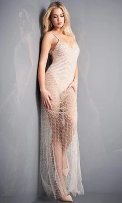 Jovani - 04864 Sheer Scoop Sheath Dress 11 Jovani - 04864 Sheer Scoop Sheath Dress