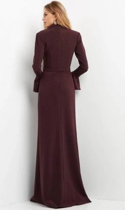 Jovani 04965 - Plunging V-Neck Fitted Evening Gown