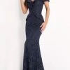 Jovani - 05059 Embellished Lace Off Shoulder Sheath Dress