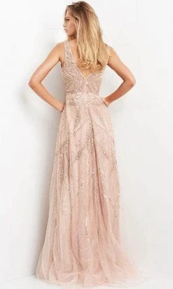 Jovani 05465 - Sleeveless Low-cut V-Neck Evening Gown 7 Jovani 05465 - Sleeveless Low-cut V-Neck Evening Gown