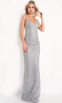 Jovani - 05754 Lattice Beaded Column Dress 7 Jovani - 05754 Lattice Beaded Column Dress