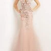 Jovani - 05839 Beaded Floral Applique Corset Bodice Mermaid Gown 1 Jovani - 05839 Beaded Floral Applique Corset Bodice Mermaid Gown