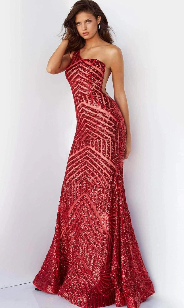 Jovani - 06017 Geometric Sequined Gown 3 Jovani - 06017 Geometric Sequined Gown