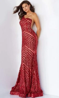 Jovani - 06017 Geometric Sequined Gown 14 Jovani - 06017 Geometric Sequined Gown