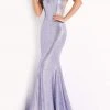 Jovani - 06367 Asymmetric Neck Trumpet Dress With Train 1 Jovani - 06367 Asymmetric Neck Trumpet Dress With Train