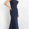 Jovani 06589 - Floral Applique One Shoulder Evening Dress