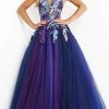 Jovani - 06807 Gradient Floral Embroidered A-line Gown 1 Jovani - 06807 Gradient Floral Embroidered A-line Gown