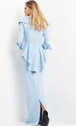 Jovani 07037 - Shawl Collar Sheath Evening Dress 7 Jovani 07037 - Shawl Collar Sheath Evening Dress