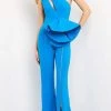 Jovani - 07080 Asymmetric Keyhole Bell Bottom Jumpsuit 2 Jovani - 07080 Asymmetric Keyhole Bell Bottom Jumpsuit