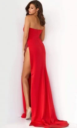 Jovani - 07138 Embellished High Slit Gown