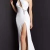 Jovani - 07173 Crystal Brooch Cutout Long Gown