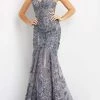 Jovani - 07935 Appliqued Sweetheart Mermaid Gown