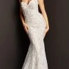 Jovani - 08215 Strapless Lace Mermaid Gown