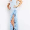 Jovani - 08283 Beaded Deep V-Neck Long Gown 1 Jovani - 08283 Beaded Deep V-Neck Long Gown