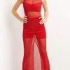 Jovani - 08551 Illusion Bateau Sheath Dress 1 Jovani - 08551 Illusion Bateau Sheath Dress