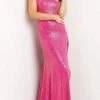 Jovani - 09105 Full Sequin One Shoulder High Slit Sheath Gown 2 Jovani - 09105 Full Sequin One Shoulder High Slit Sheath Gown
