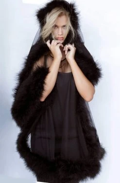 Jovani - 1142 Scoop Caped Trumpet Dress