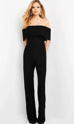 Jovani 1230 - Off Shoulder Evening Jumpsuit