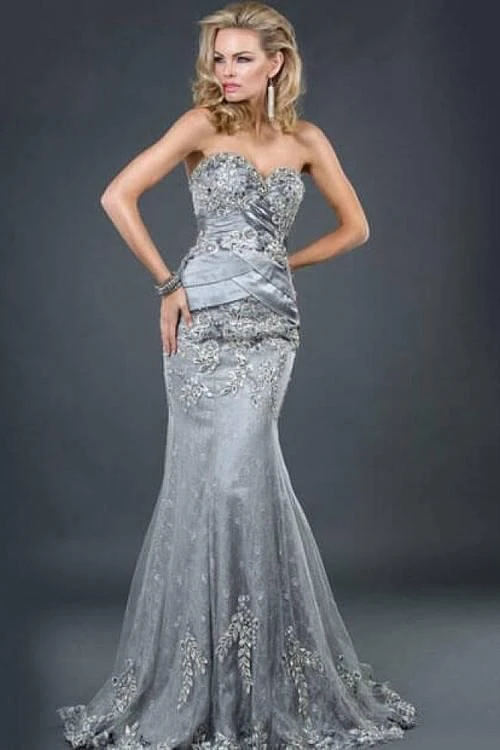 Jovani - 1921 Embellished Sweetheart Silk Long Mermaid Gown 3 Jovani - 1921 Embellished Sweetheart Silk Long Mermaid Gown