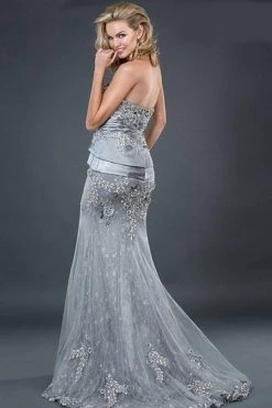 Jovani - 1921 Embellished Sweetheart Silk Long Mermaid Gown 6 Jovani - 1921 Embellished Sweetheart Silk Long Mermaid Gown