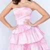 Jovani 22326 - Pleated Strapless Short Dress 1 Jovani 22326 - Pleated Strapless Short Dress