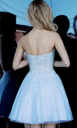 Jovani - 2830 Jewel Accented Strapless A-Line Dress