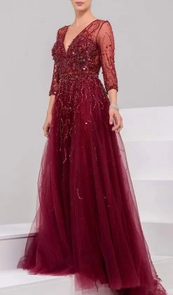 Jovani - 29084 Quarter Sleeve Ornate Illusion Tulle Gown 7 Jovani - 29084 Quarter Sleeve Ornate Illusion Tulle Gown