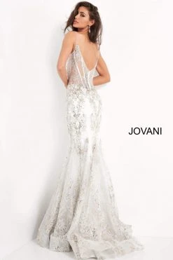 Jovani - 3675 Sequined Illusion Corset Mermaid Gown