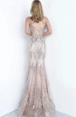 Jovani - 3675 Sequined Illusion Corset Mermaid Gown