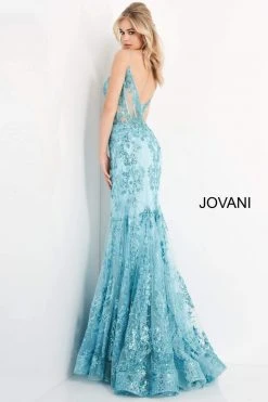 Jovani - 3675 Sequined Illusion Corset Mermaid Gown