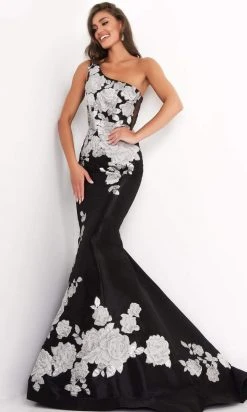 Jovani - 3918 Floral One Shoulder Mermaid Dress 7 Jovani - 3918 Floral One Shoulder Mermaid Dress