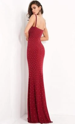 Jovani - 4728 Sweetheart Neckline Beaded Jersey Prom Dress