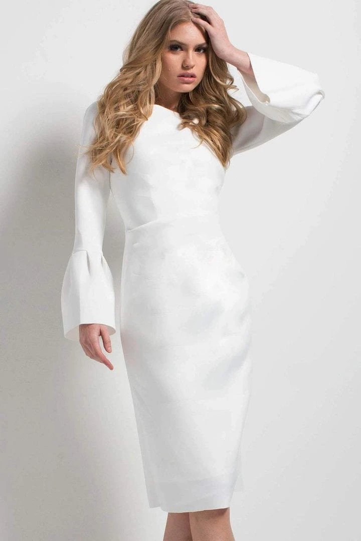 Jovani - 50160 Bell Sleeved Bateau Column Dress 4 Jovani - 50160 Bell Sleeved Bateau Column Dress