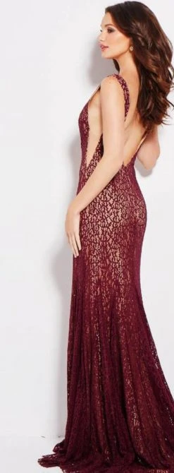 Jovani - 50757 Sleeveless Stretch Lace Trumpet Gown