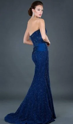 Jovani - 5470 Strapless Corset Bodice Beaded Mermaid Gown