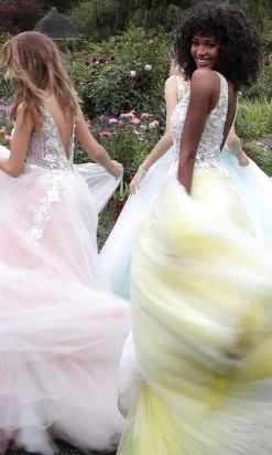 Jovani 55634 Sheer Floral Appliques V-Neck Ballgown 31 Jovani 55634 Sheer Floral Appliques V-Neck Ballgown