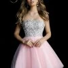 Jovani - 58470 Bead Studded Strapless Top Fit And Flare Cocktail Dress 1 Jovani - 58470 Bead Studded Strapless Top Fit And Flare Cocktail Dress