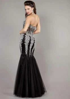 Jovani 5908 Strapless Sweetheart Corset Illusion Bodice Mermaid Gown