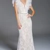Jovani - 60314 Butterfly Sleeve Plunging Intricate Lace Gown 2 Jovani - 60314 Butterfly Sleeve Plunging Intricate Lace Gown