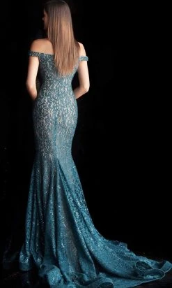 Jovani 64521 Lace Off-Shoulder Mermaid Dress With Train 13 Jovani 64521 Lace Off-Shoulder Mermaid Dress With Train