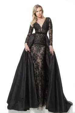 Jovani - 67466 Long Sleeve Laced Long Dress