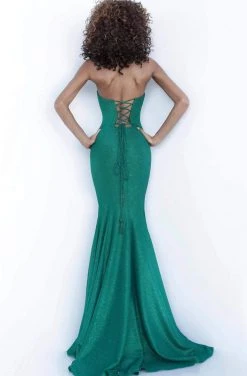 Jovani - 8063 Strapless Fitted Trumpet Dress With Slit