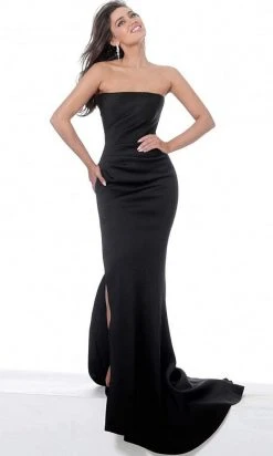 Jovani - 94366 Strapless Straight Neckline Slit Mermaid Gown