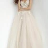 Jovani - Embellished V-Neck Prom Ballgown 02758SC - 1 Pc Nude In Size 8 Available Long Dresses 2 Jovani - Embellished V-Neck Prom Ballgown 02758SC - 1 Pc Nude In Size 8 Available Long Dresses
