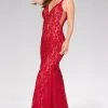 Jovani - Fitted Lace Prom Dress 48994 1 Jovani - Fitted Lace Prom Dress 48994