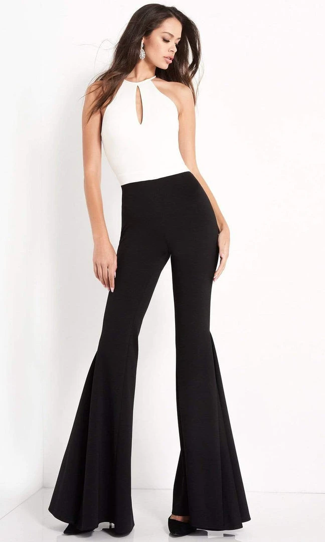 Jovani - M02807 Keyhole Halter Flared Jumpsuit 5 Jovani - M02807 Keyhole Halter Flared Jumpsuit