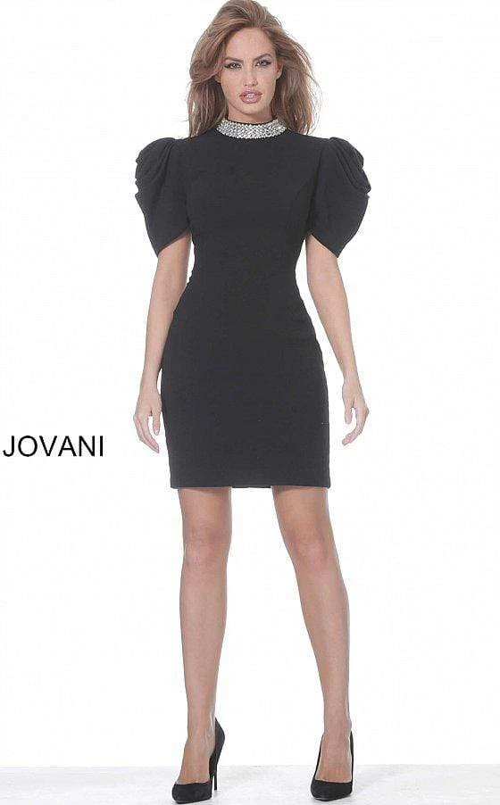 Jovani - M2941 Beaded High Neck Sheath Dress 4 Jovani - M2941 Beaded High Neck Sheath Dress