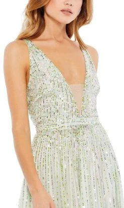 Mac Duggal - 10700 Sequined Deep V Neck A-Line Gown 7 Mac Duggal - 10700 Sequined Deep V Neck A-Line Gown