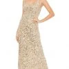 Mac Duggal - 10705 Sequined Scoop Neck Sheath Dress 2 Mac Duggal - 10705 Sequined Scoop Neck Sheath Dress