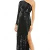 Mac Duggal - 10788 Asymmetric Sequined Gown 2 Mac Duggal - 10788 Asymmetric Sequined Gown